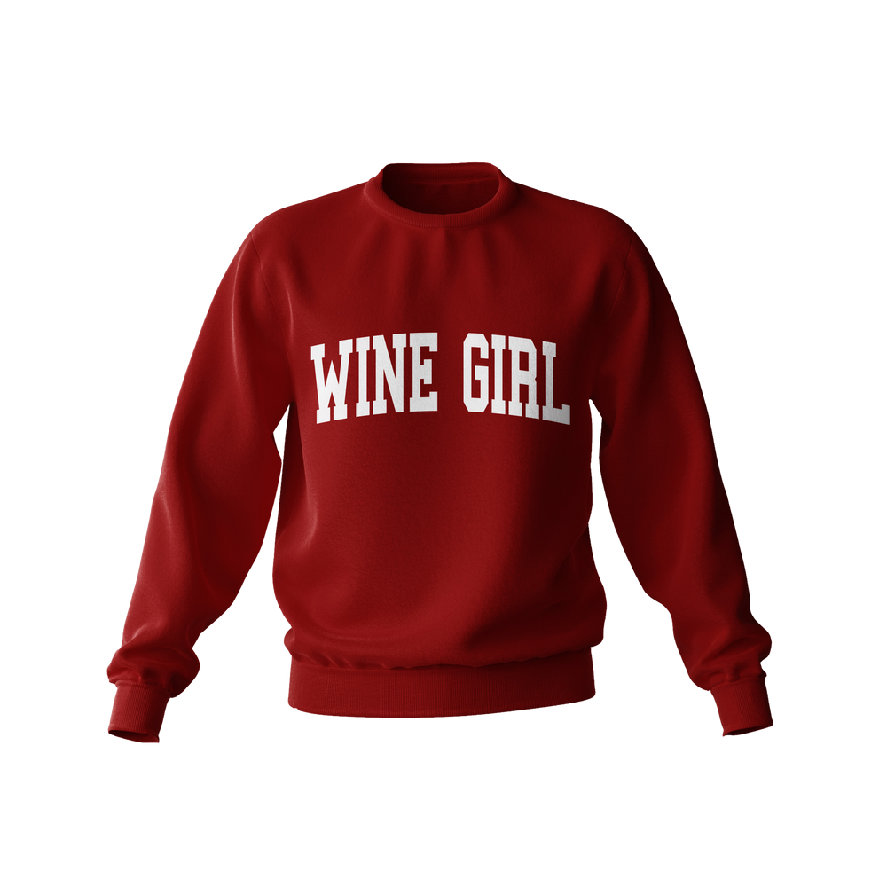Red Wine Girl Crewneck