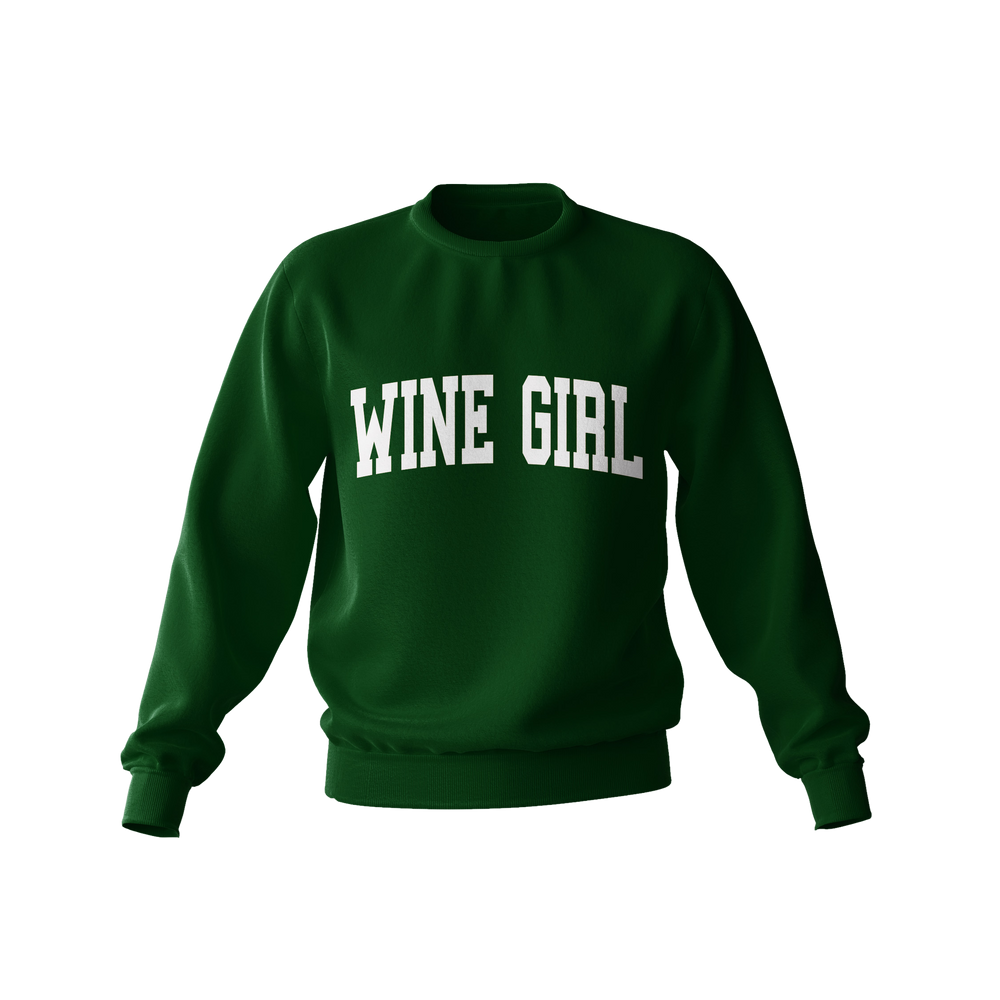 Wine Girl Sweatshirt - Forest Green