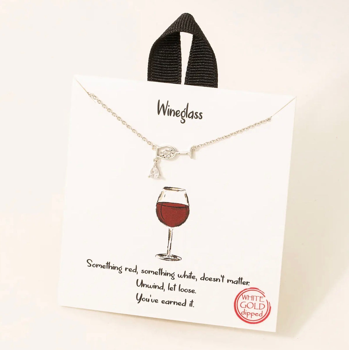 Wineglass Spilled Wine Necklace