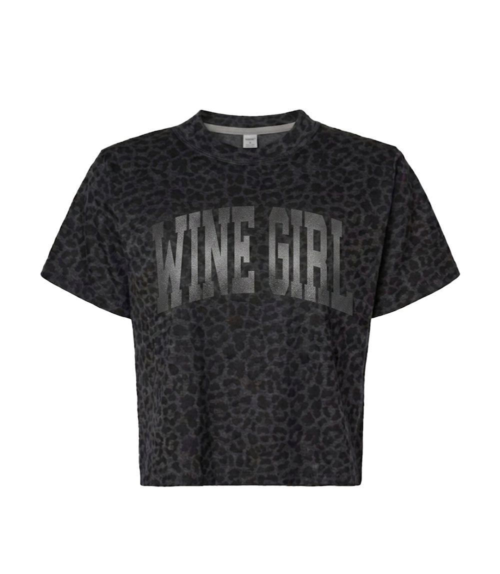Leopard Wine Girl Crop Top