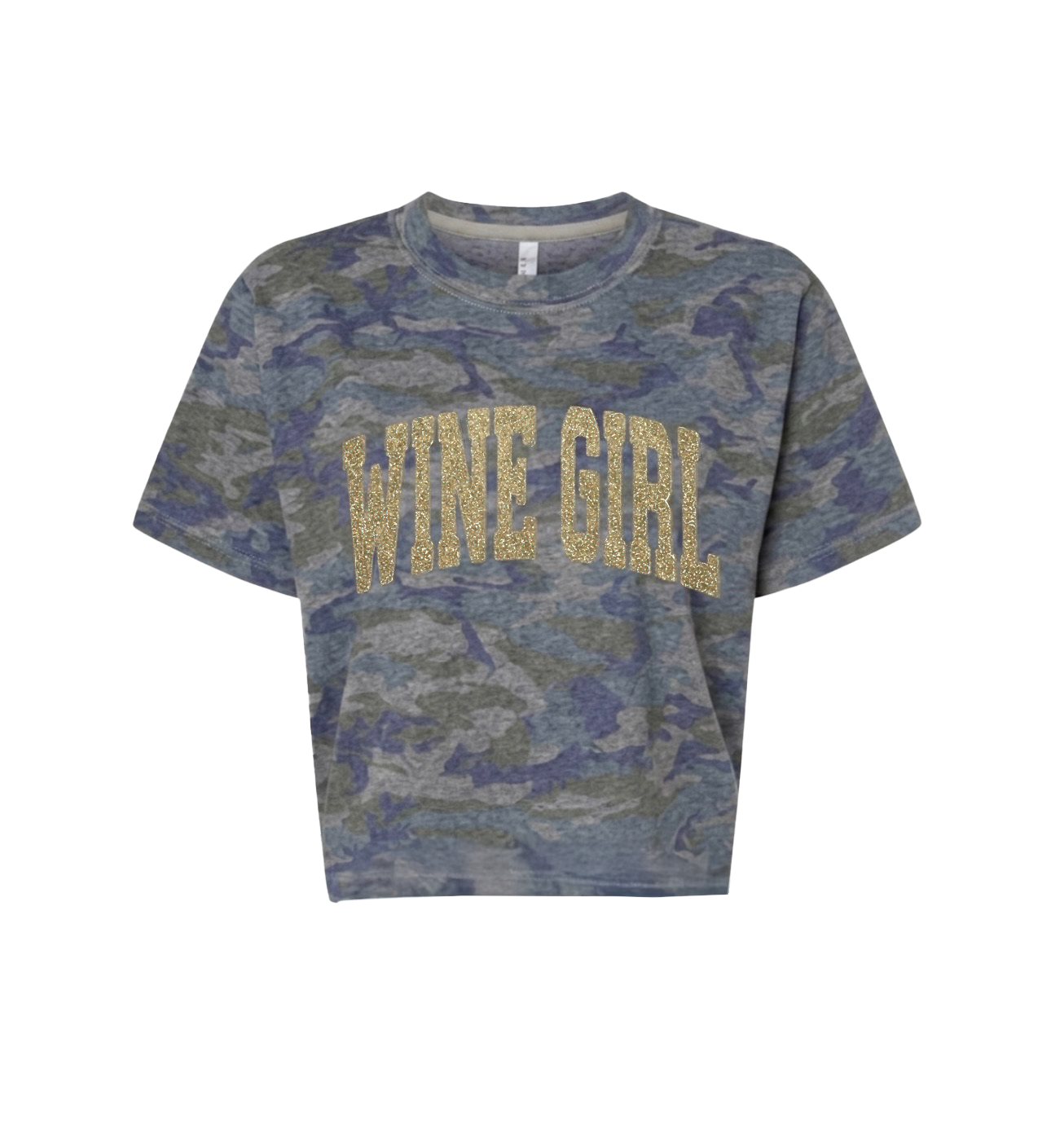 Camo Wine Girl Crop
